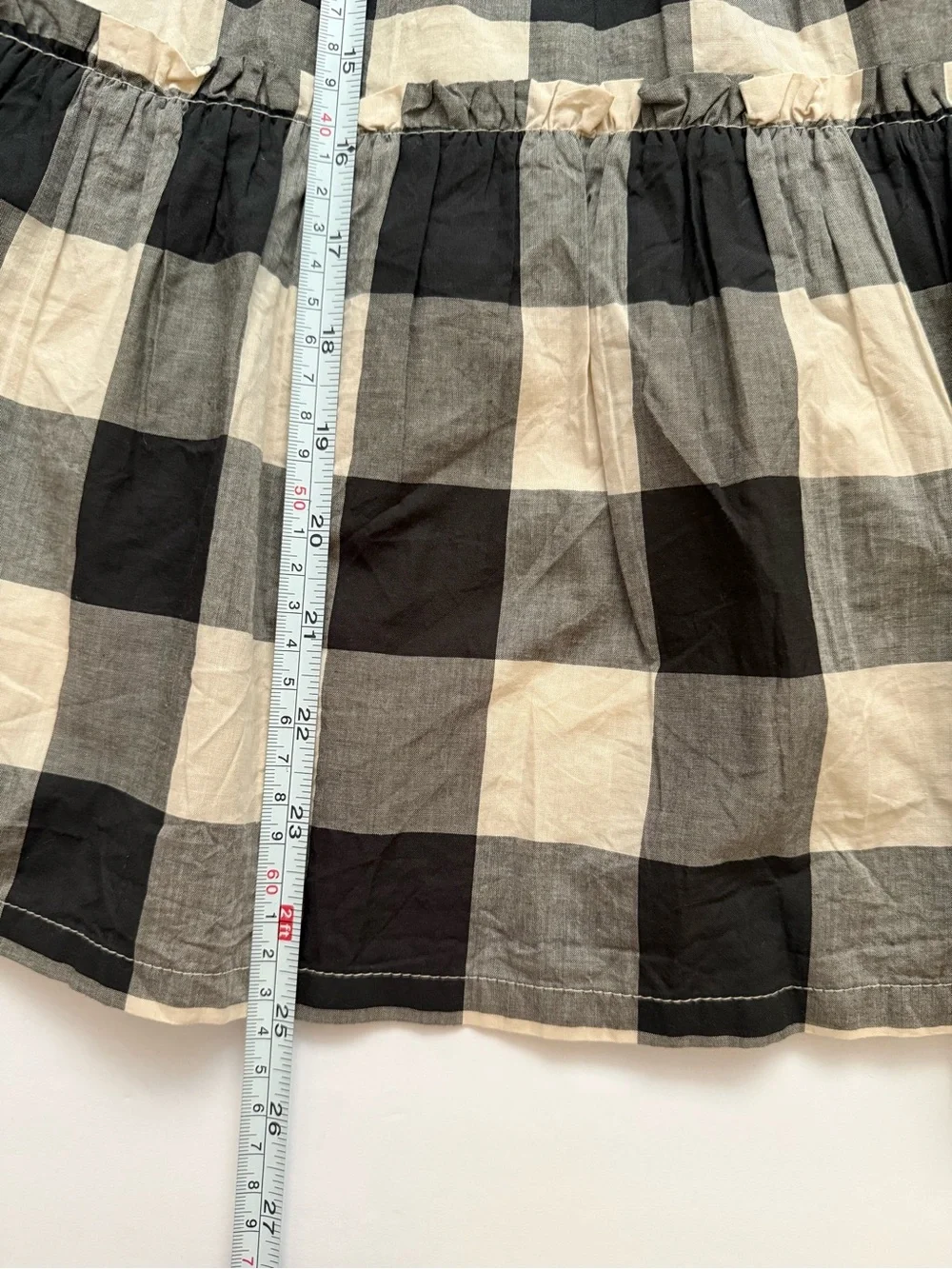 Gap Kids Gingham Tiered Cotton Dress Size M 8-9